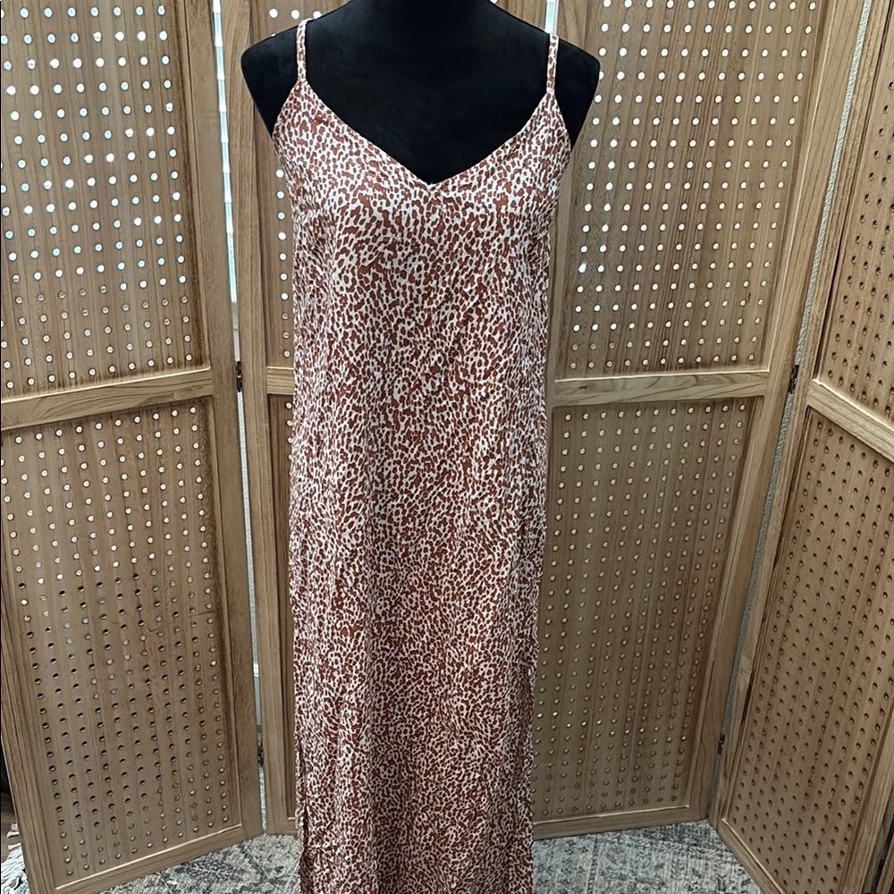 GAP‎ Gold Cream Sequin Maxi Dress Sleeveless